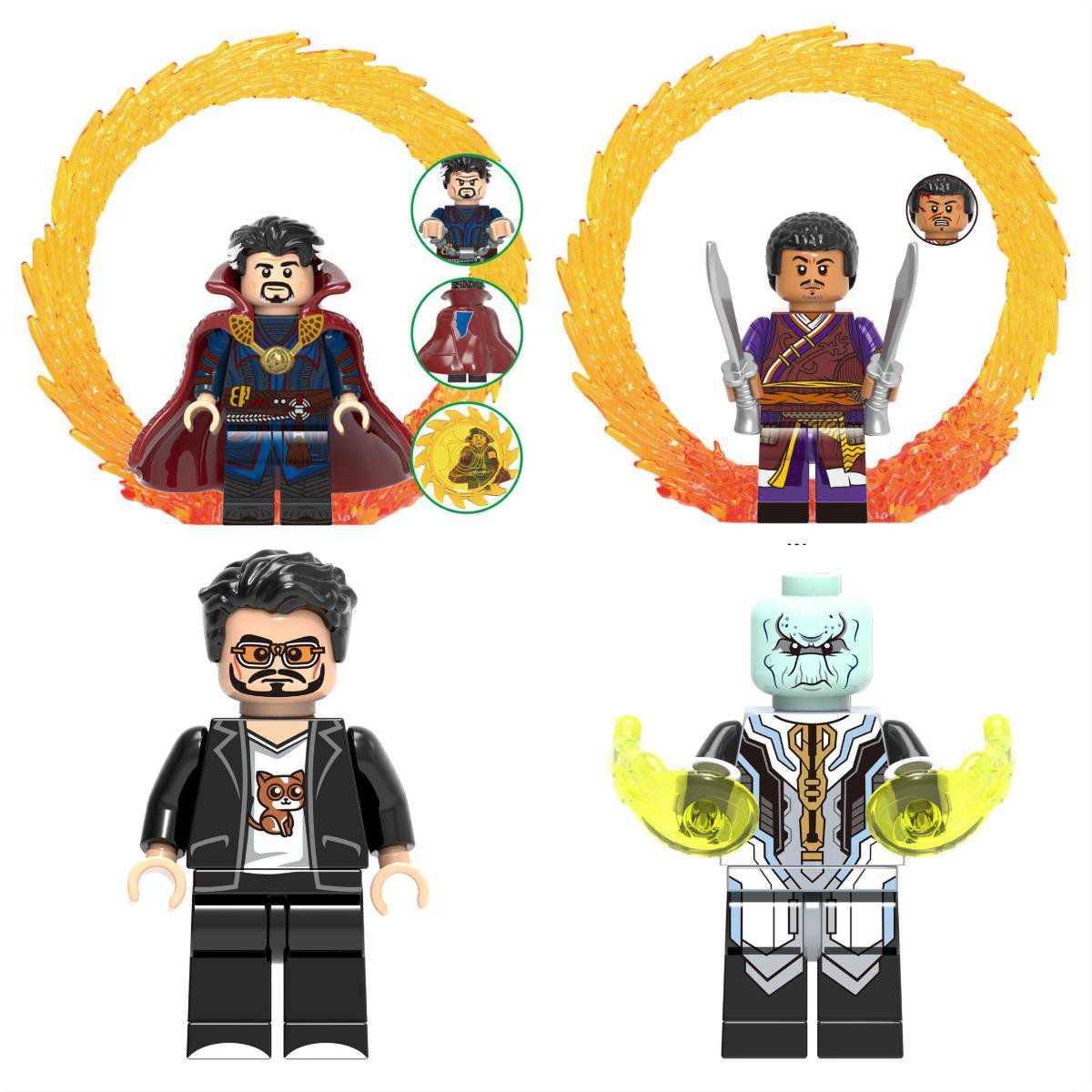 Doctor Strange Wong Tony Stark Vs Ebony Maw Minifigures Lego Compatible