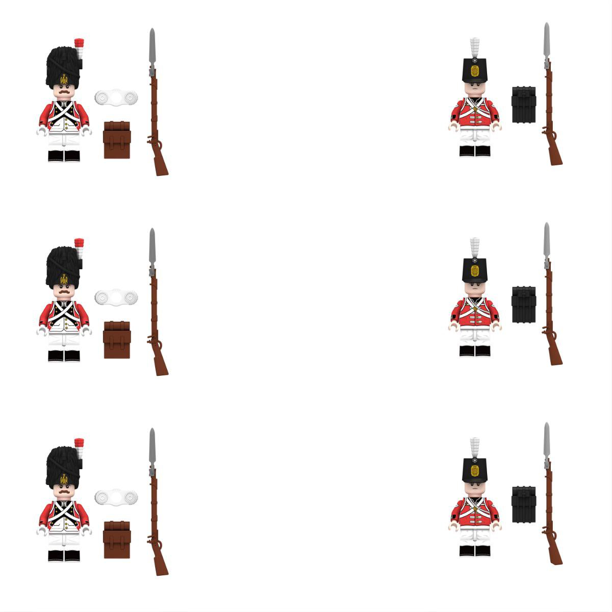 Swiss Grenadier VS British Fusilier Minifigures Lego Compatible European War Sets