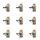 9pcs Japanese Samurai White Armour Minifigures Lego Compatible 16th century Japan Sets