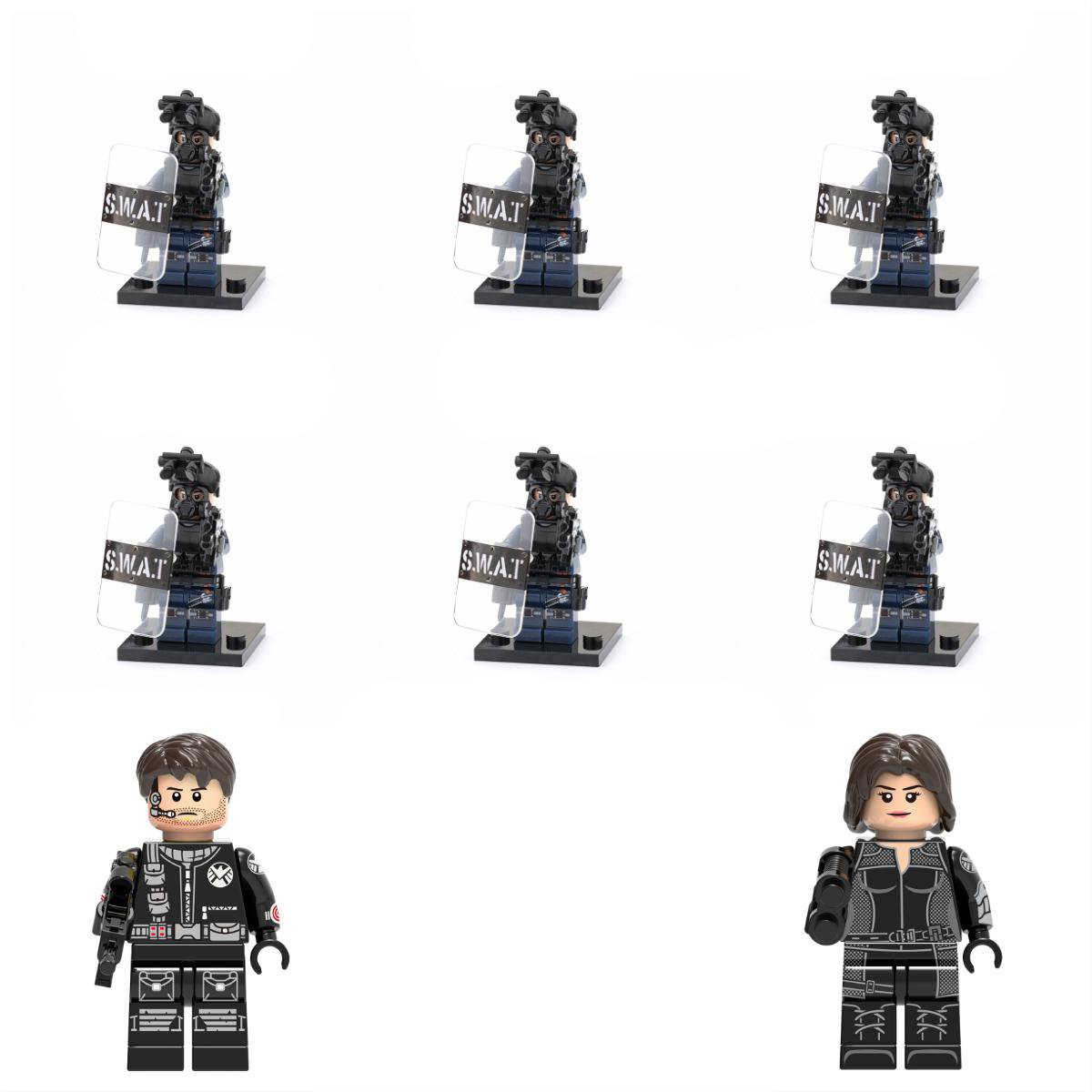 Daisy Johnson Grant Ward S.W.A.T Minifigures Lego Compatible Agents of S.H.I.E.L.D. Sets