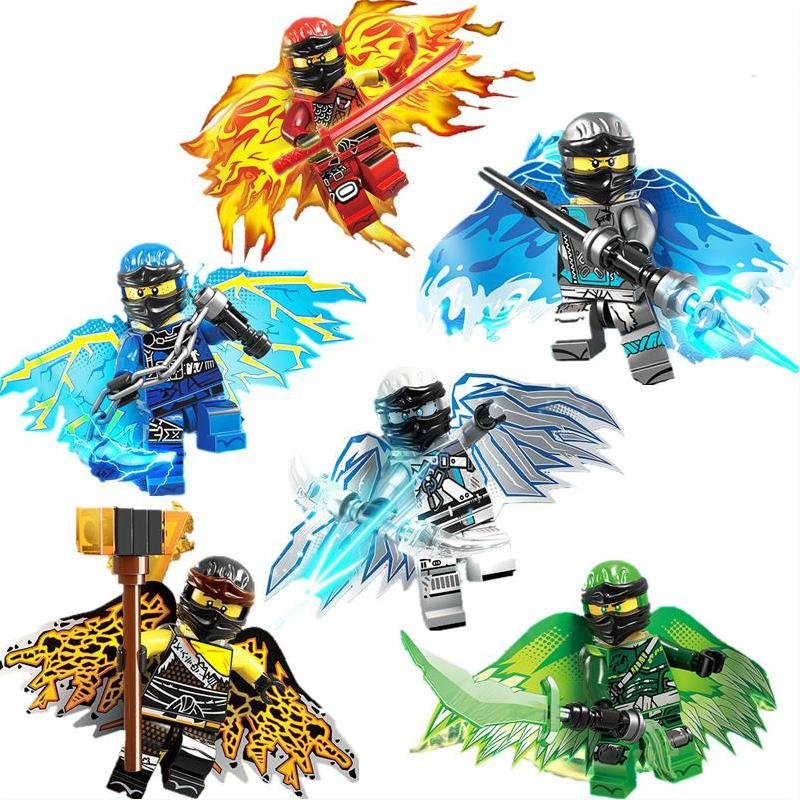 Wings Ninjago Kai Jay Cole Zane Minifigures Lego Compatible Ninjago Sets