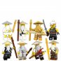 8pcs Sensei Wu Minifigures Lego Compatible Ninjago Sets