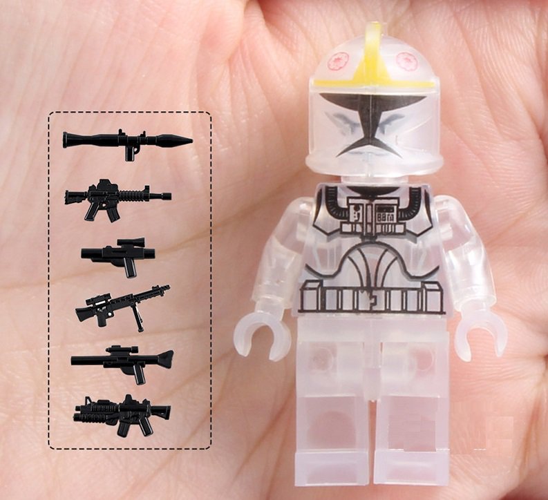 Transparent Clone Pilot Minifigures Lego Compatible Star Wars Minifigure