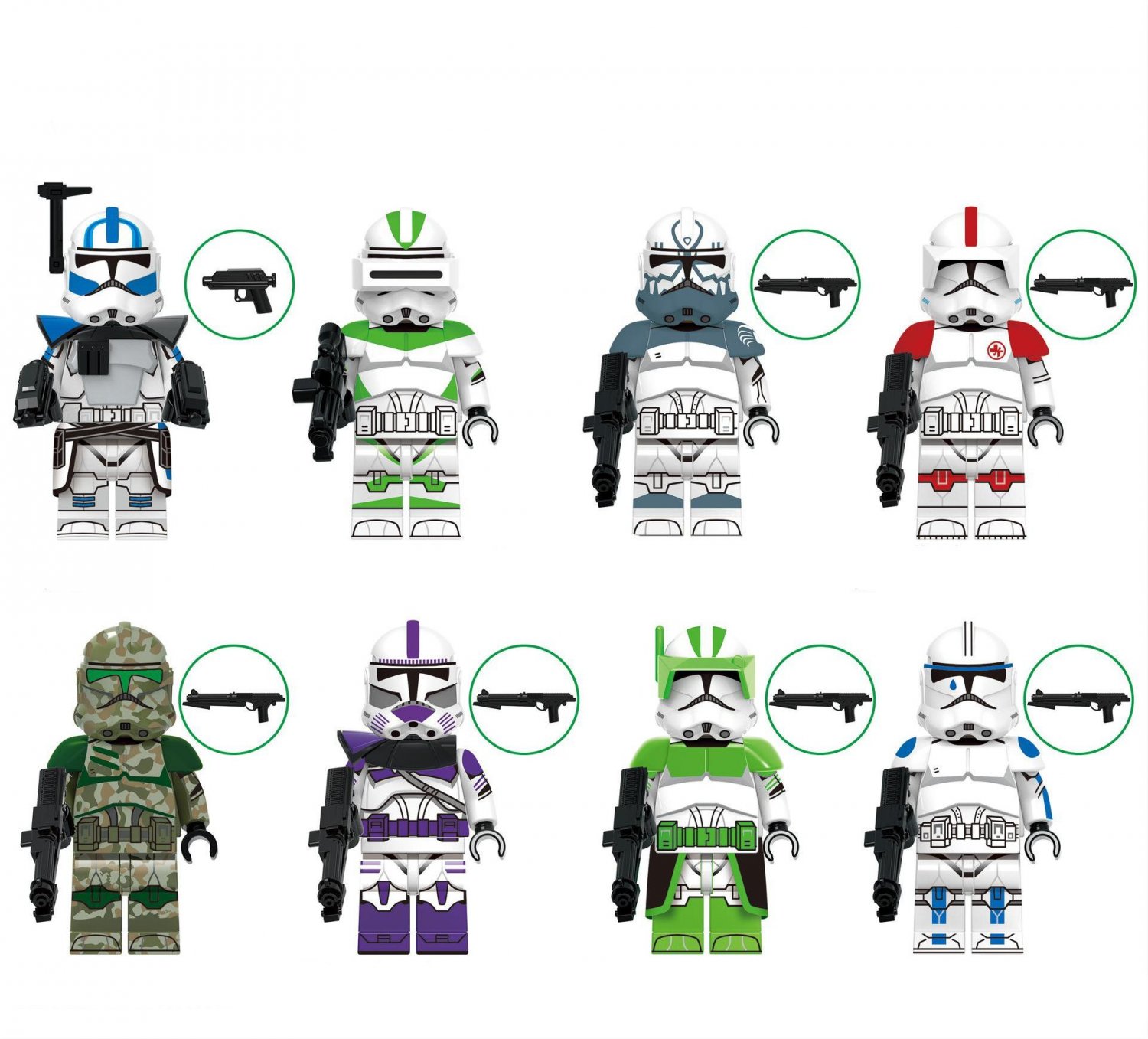 Medic Clon Trooper 442nd Clone Trooper Tup Minifigures Lego Compatible Clone Trooper 2022