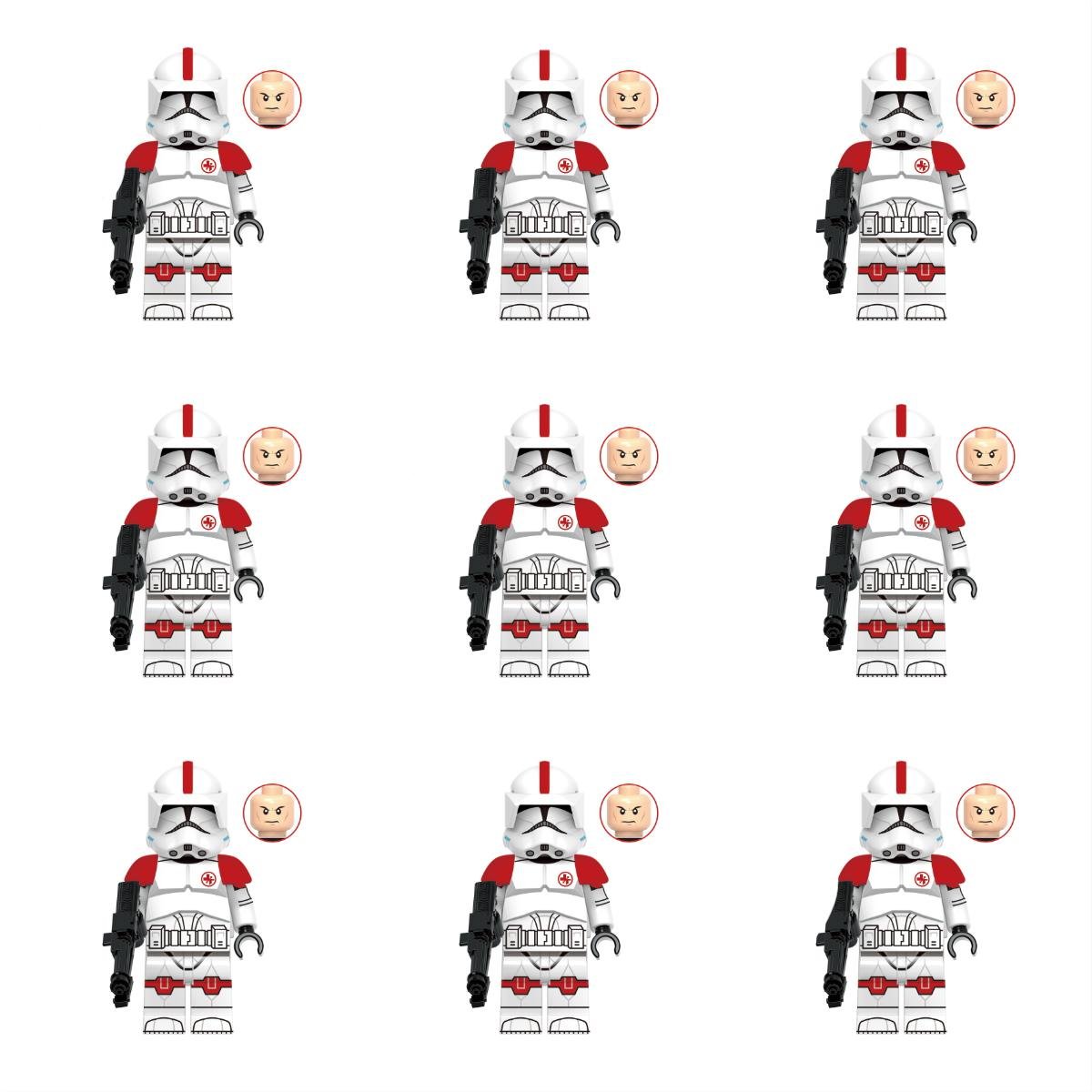 9pcs Medic Clone Trooper Minifigures Lego Compatible The Clone Wars Season 7 Sets