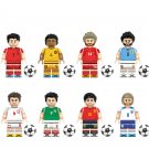 Kane Virgil Raul Suarez Pedri Minifigures Lego Compatible World Cup 22nd Football Edition Set