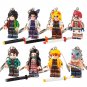 Demon Slayer Character sword Keychains Minifigures Lego Compatible Keychains Set