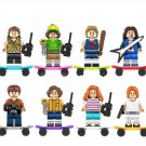 Eleven Steve Harrington Max Mayfield Skateboard Minifigures Lego Compatible Stranger Things Set