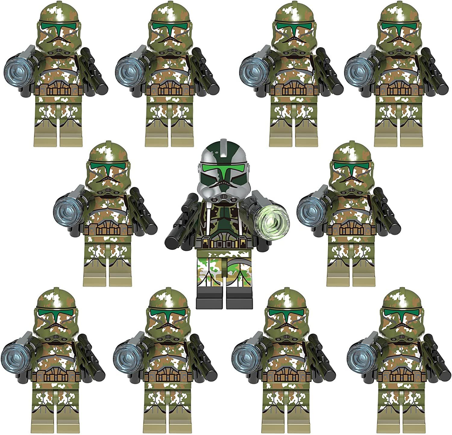11pcs Commander Kashyyyk Commander Gree Minifigures Lgeo Compatible Star Wars Sets