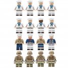 16pcs America Army Navy Camper Training Minifigures Lego Compatible Military Set