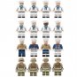 16pcs America Army Navy Camper Training Minifigures Lego Compatible Military Set