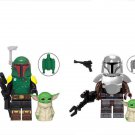 New Boba Fett Mandalorian Grogu Minifigures Lego Compatible The Book of Boba Fett Set