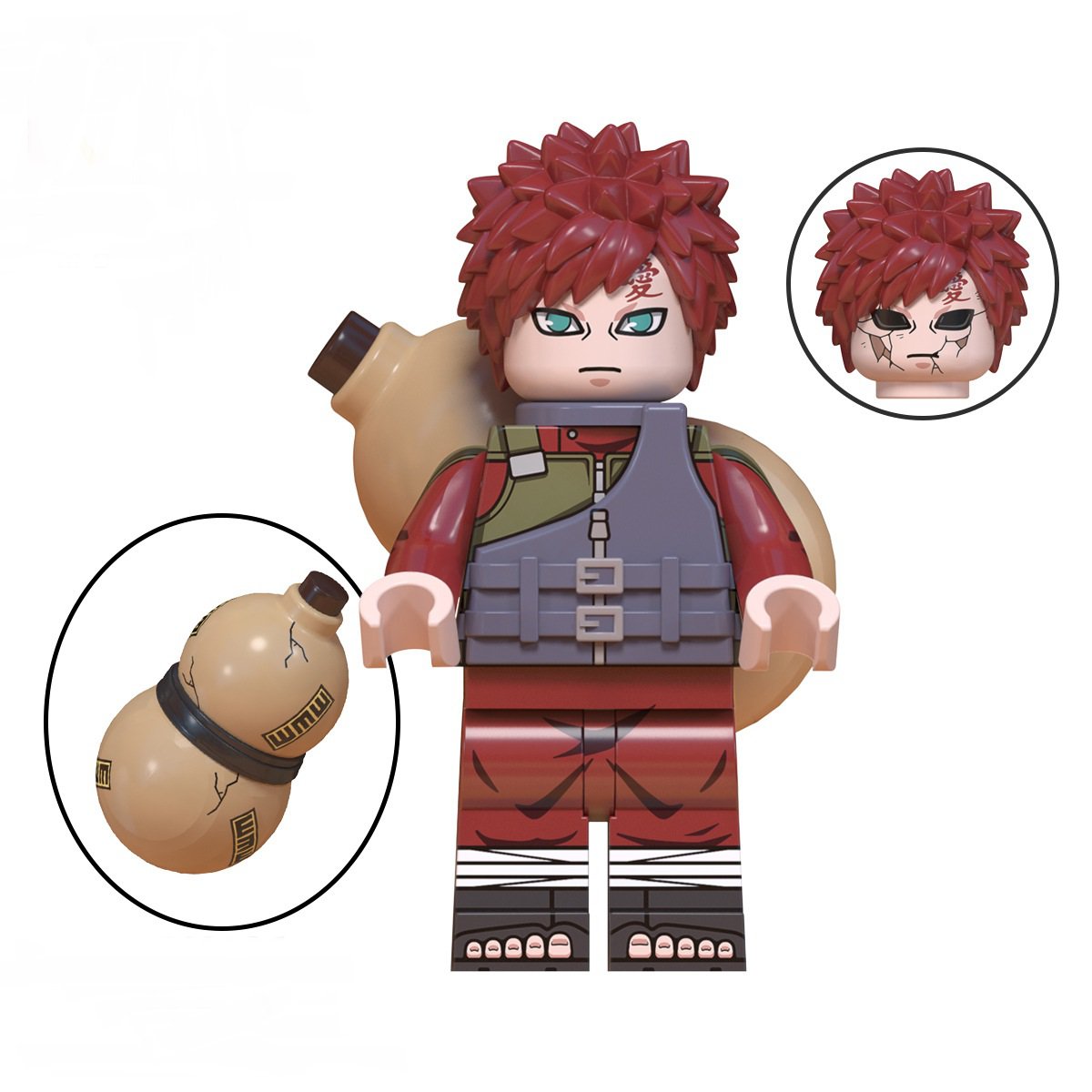 Gaara Minifigures Lego Compatible Naruto Minifigure