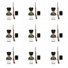 9pcs Napoleonic Wars Russian Line Infantry Minifigures Lego Compatible Military Sets