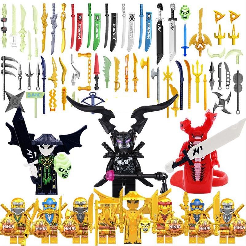 Villain Skull Sorcerer Gold Ninjago Minifigures Lego Compatible Toy