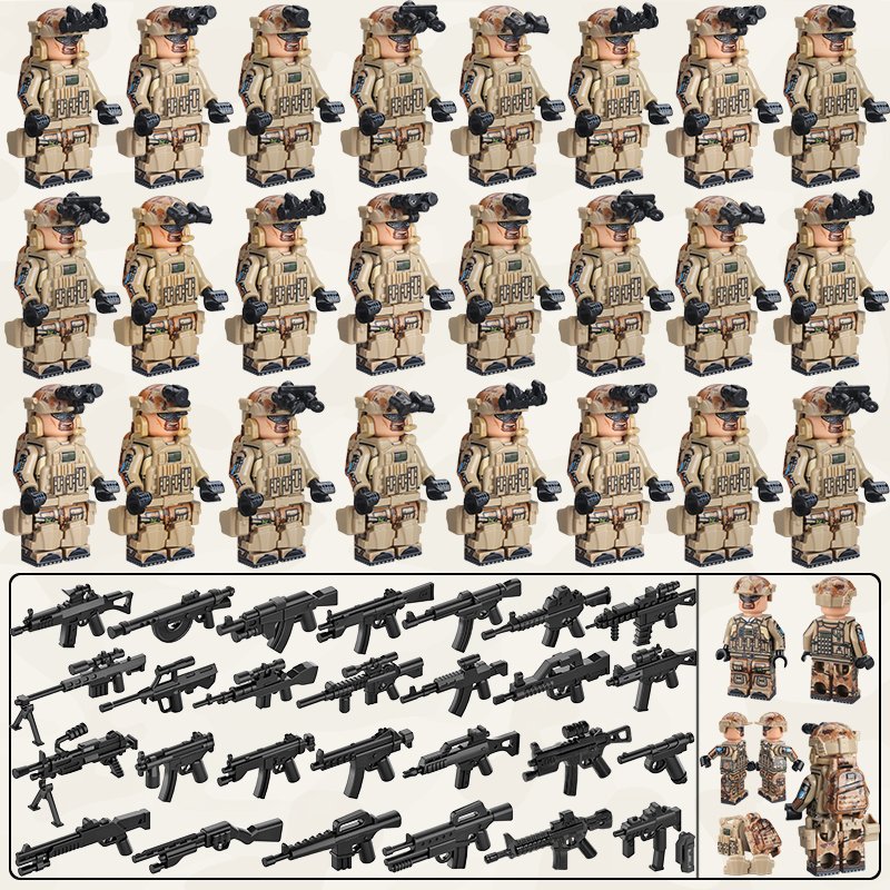 24 Best Heavy America SEAL Minifigures Lego Compatible Modern Military Set