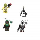 Bossk Boba Fett IG-88 Mandalorian Minifigures Compatible Lego Star Wars Bounty Hunter Set