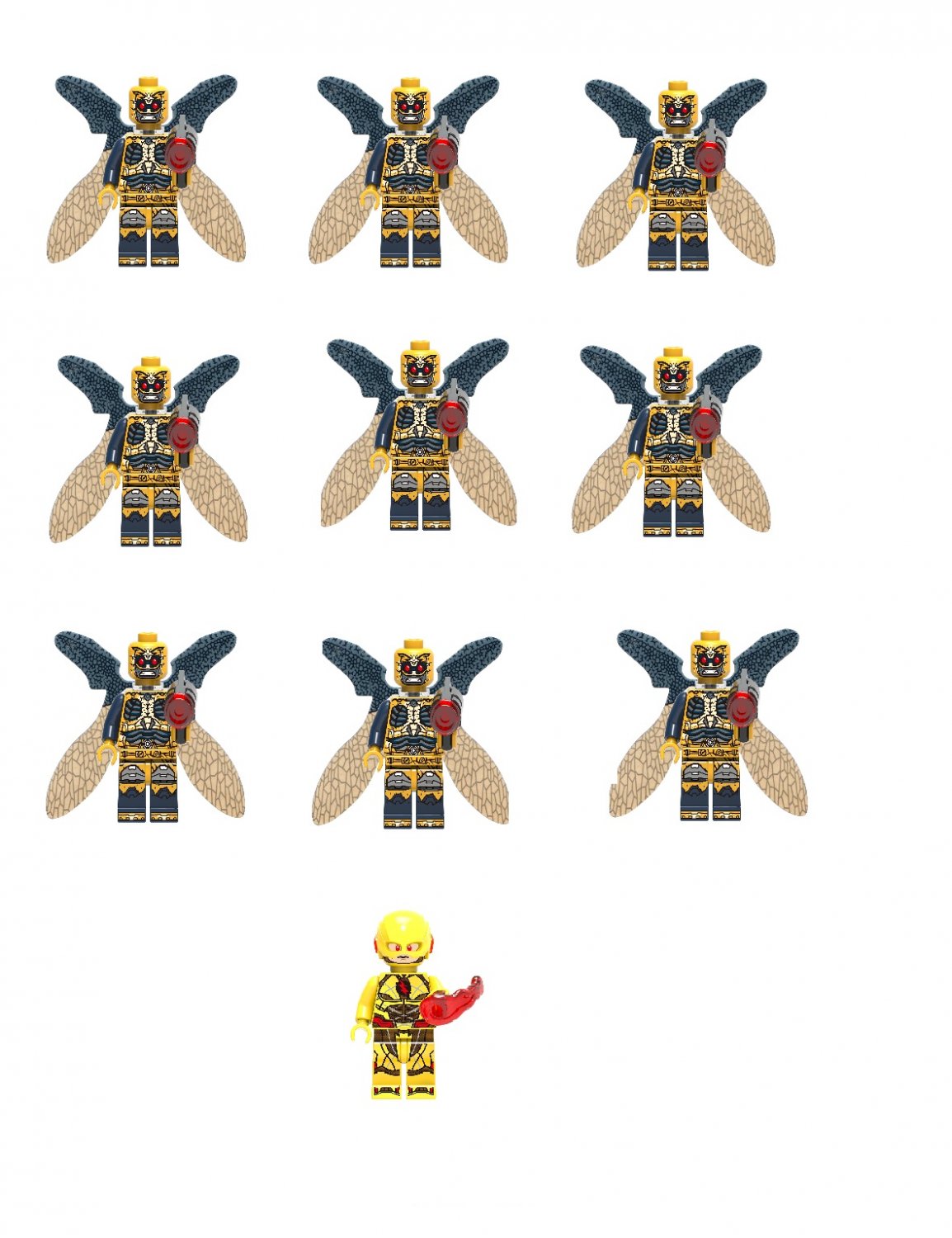 10pcs Parademon VS Reverse-Flash Minifigures Compatible Lego Superhero 2023