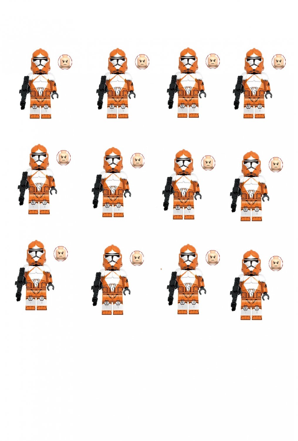12pcs Bomb Squad Trooper Minifigures Compatible Lego Star Wars Clone Wars 2023