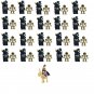 21pcs Zombie Skull Castle Guard Minifigures Compatible Lego Medieval Knight Set