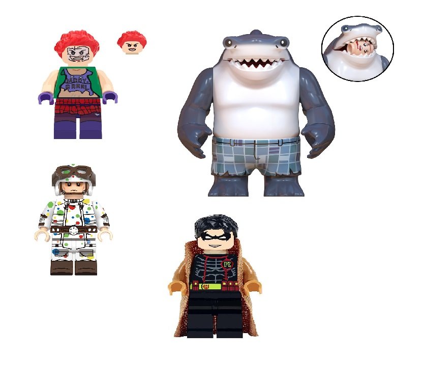 Polka Dot Man King Shark Joker's Daughter Minifigures Compatible Lego Superhero Set