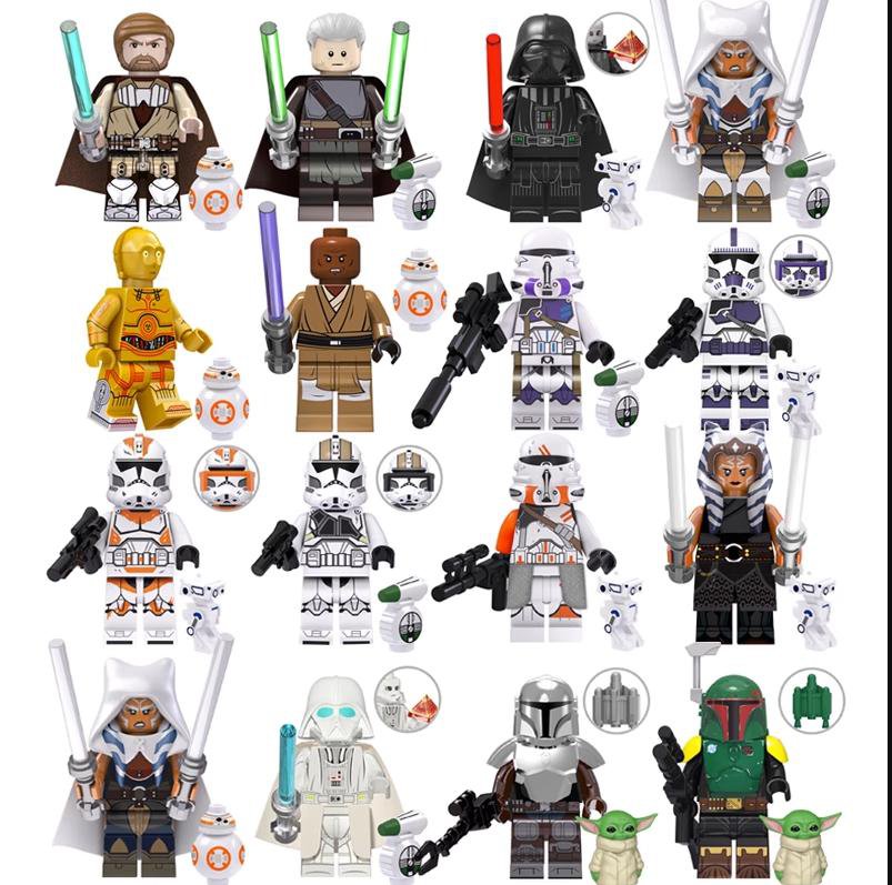 16pcs C-3PO 187 Legiog Clone Commander Ahsoka Minifigures Compatible ...