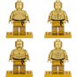 Gold Shaolin monk Minifigures Compatible Lego Toy