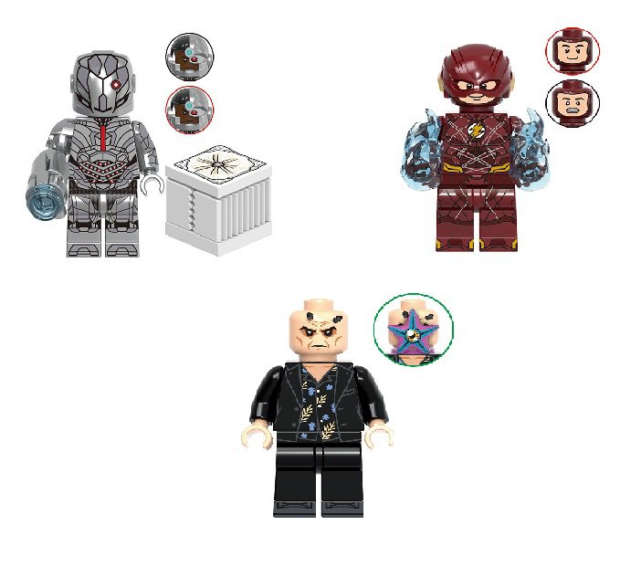 Thinker Wally West Cyborg Minifigures Compatible Lego Super Heroes Set