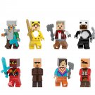 Ocelot Explorer Panda Kai Villager Minifigures Toy Set