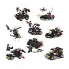 S.W.A.T. Helicopter Airship Police car Minifigures Compatible Lego S.W.A.T. Set
