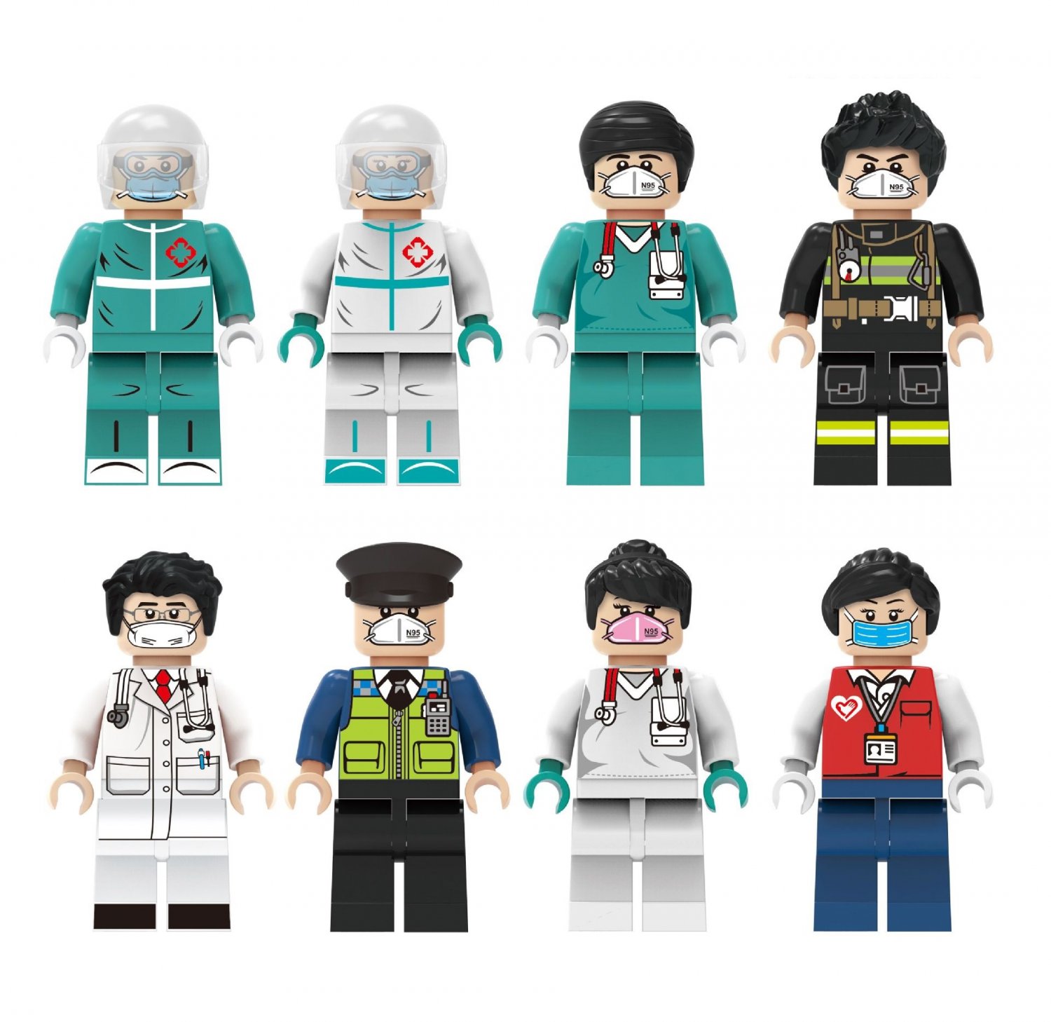 Infectious Disease Hospital Doctor Minifigures Compatible Lego City ...