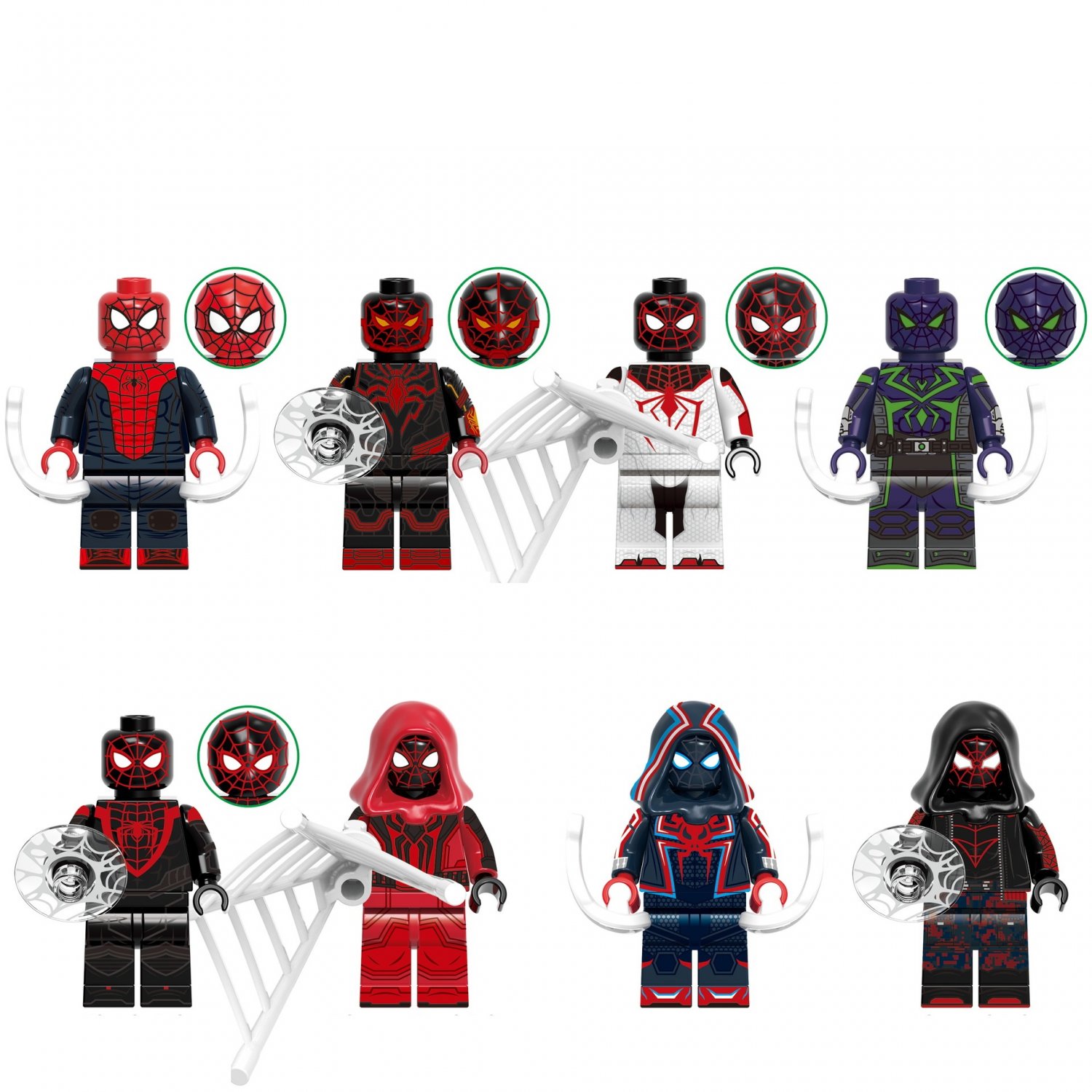 Spider Man Across The Spider Verse Character Minifigures Lego Compatible Movie 2023