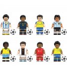 Casemiro Virgil Pele Messi Maradona Minifigures Compatible Lego Soccer star Set
