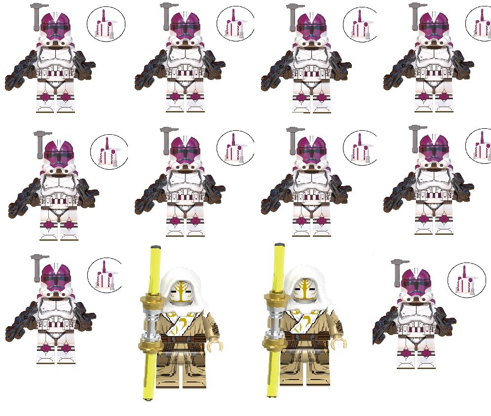 12 Best Trooper Squad 2 Jedi Temple Guard Minifigures Compatible Lego