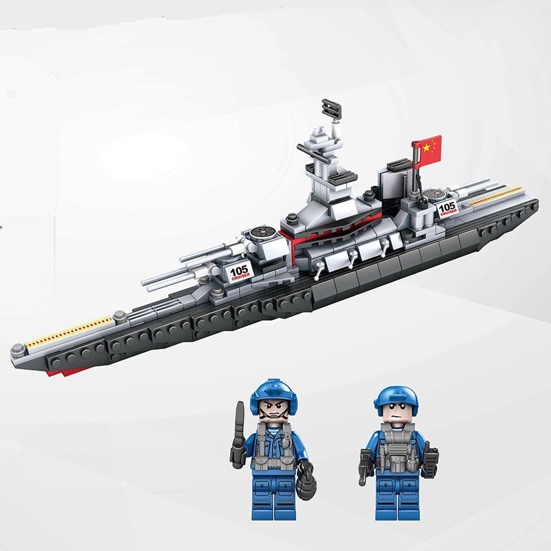 Navy Camouflage Cruiser Minifigures Compatible Lego Military Set