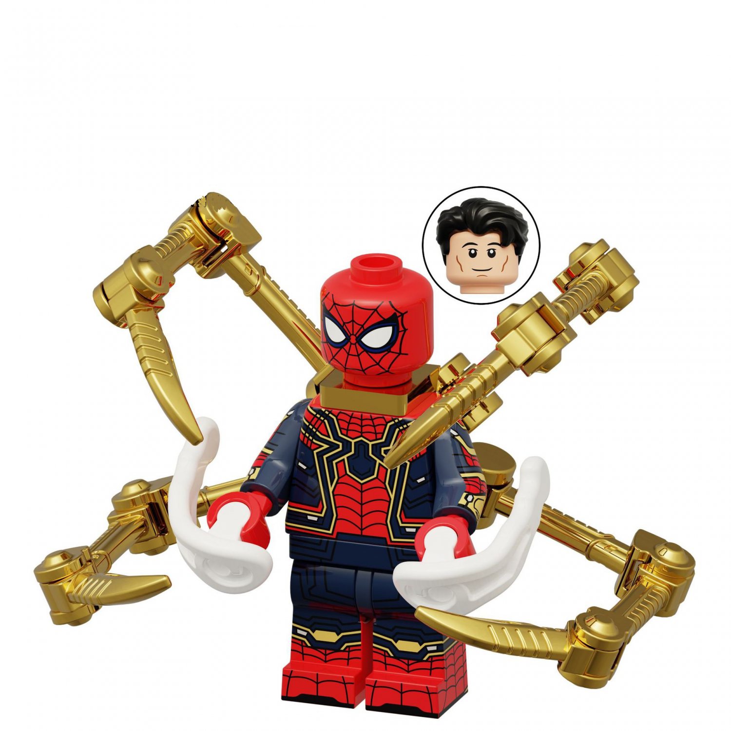 Iron Spider Man Minifigures Compatible Lego Spider-Man Across the ...