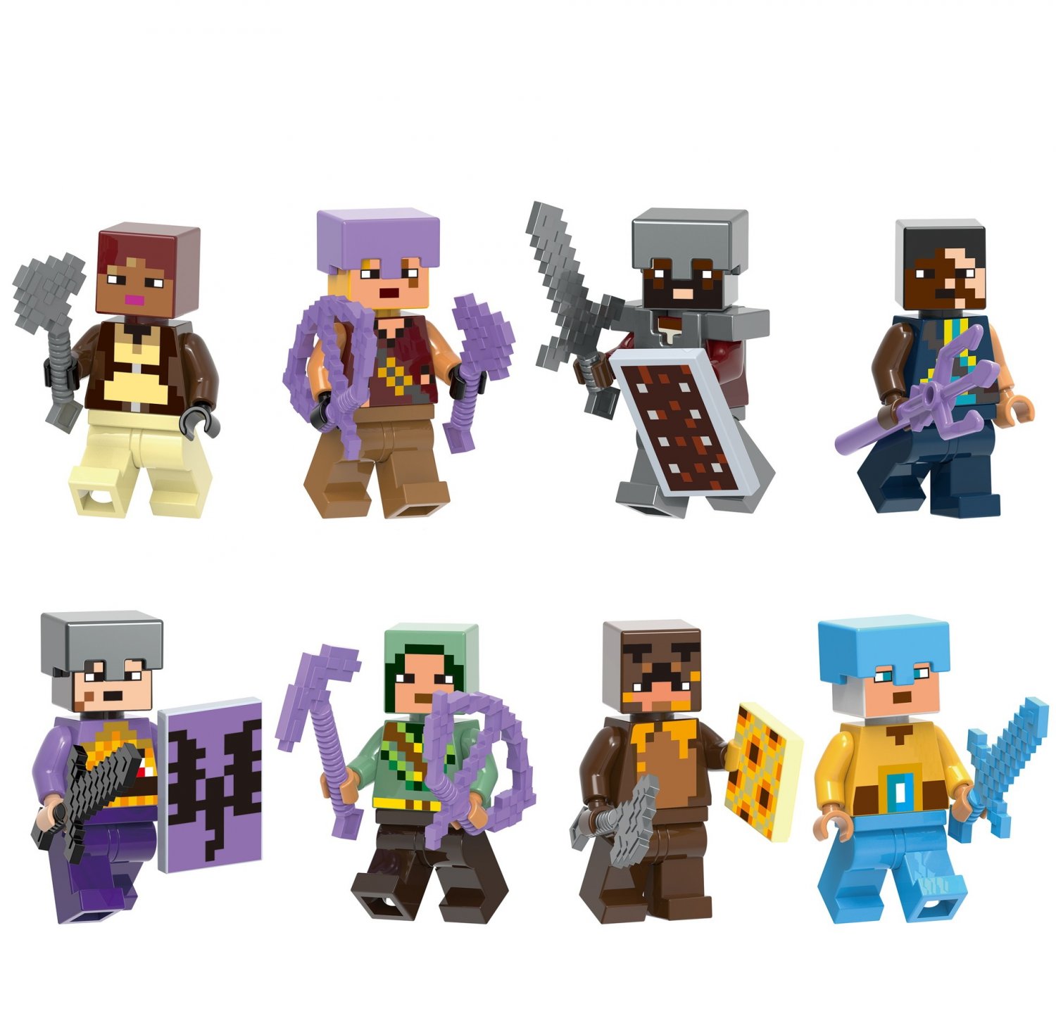 Jungle explorer Dragon Archer Guard Soldier Minifigures My World Set