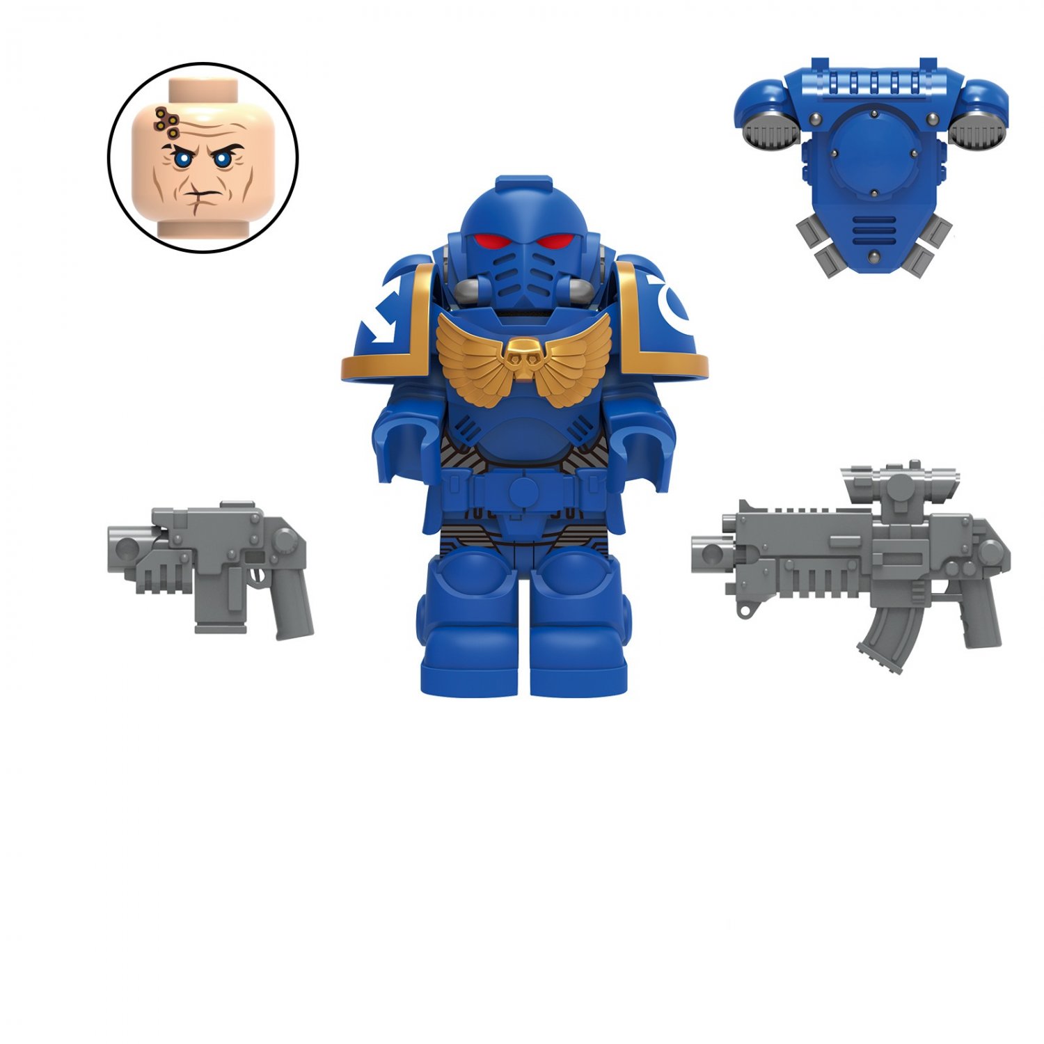 Ultramarines Minifigures Compatible Lego Space Marines Minifigure