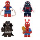 Spider-Ham Spider-man Noir Miles Morales 2099 Minifigures Compatible Lego Spider-man Set