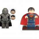General Zod VS Superman Minifigures Compatible Lego Super Heroes 2023
