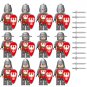 12pcs Poland Winged Hussar knight Minifigures Compatible Lego medieval knight Set