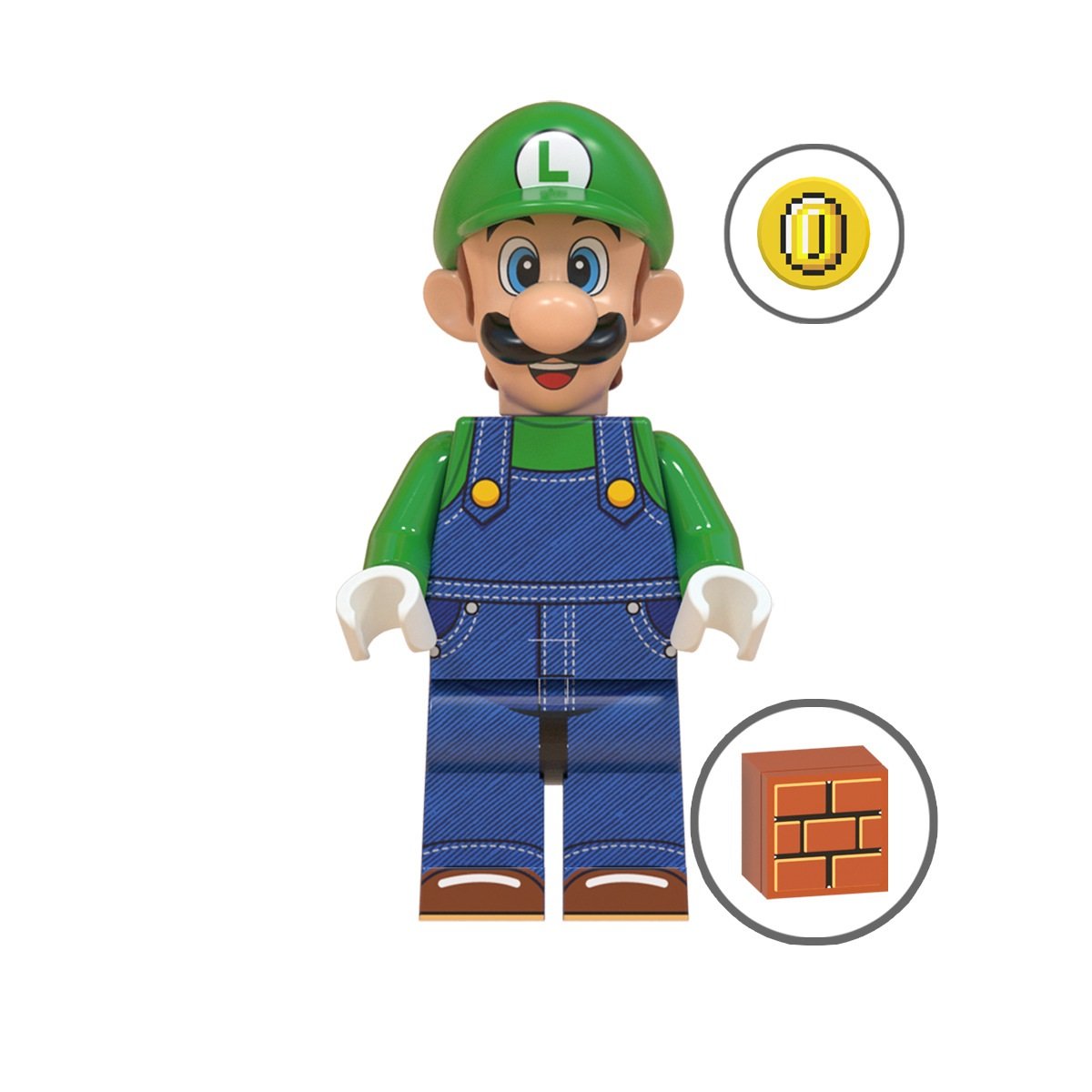 New Luigi Minifigures Compatible Lego Super Mario Bros Minifigure