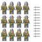 12pcs Europe Holy Knight Minifigures Compatible Lego Medieval Knights Set