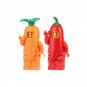 Carrot Mascot and Chili Costume Fan Minifigures Compatible Lego Minifigure Set