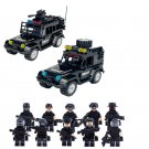 SWAT Off Road Jeep Police Minifigures Compatible Lego City Rescue Set