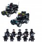 SWAT Off Road Jeep Police Minifigures Compatible Lego City Rescue Set