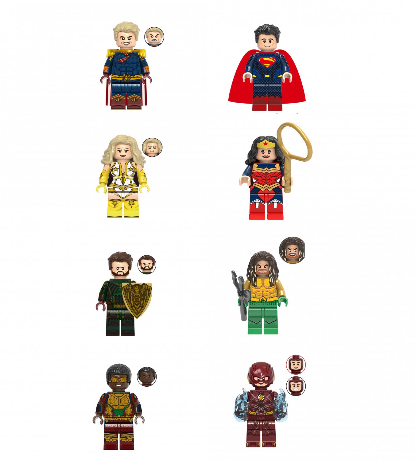 The Boys VS Justice League Minifigures Compatible Lego Superhero Set