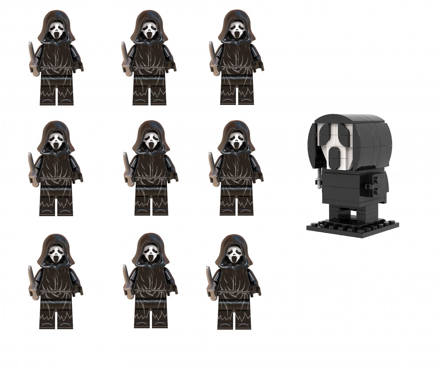 10pcs Scream Killer Minifigures Compatible Lego 2023 Halloween Set