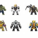 6pcs Big Wolverine Thanos Hulkbuster MK39 Hulk Minifigures Compatible Lego Super Heroes 2023