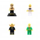 4pcs White Blue Iron Fist Minifigures Compatible Lego Iron Fist Set